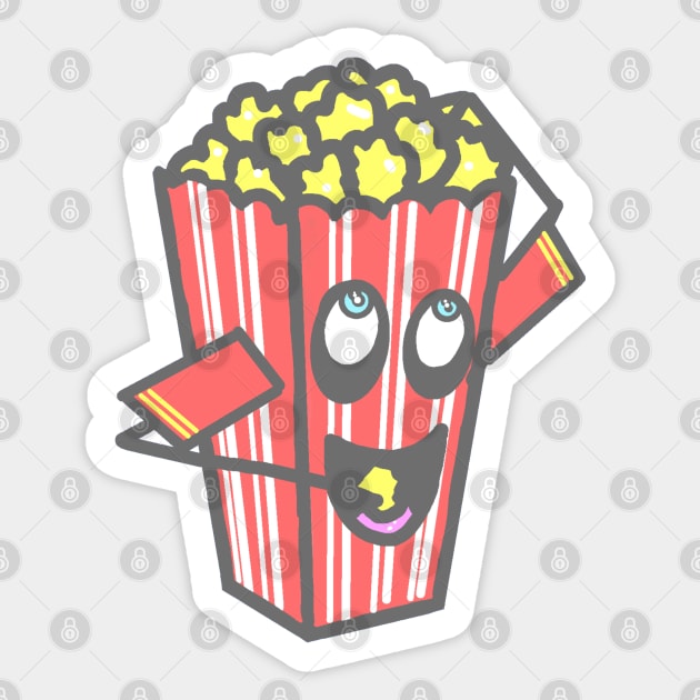 Mr. Popcorn Sticker by Asafee's store